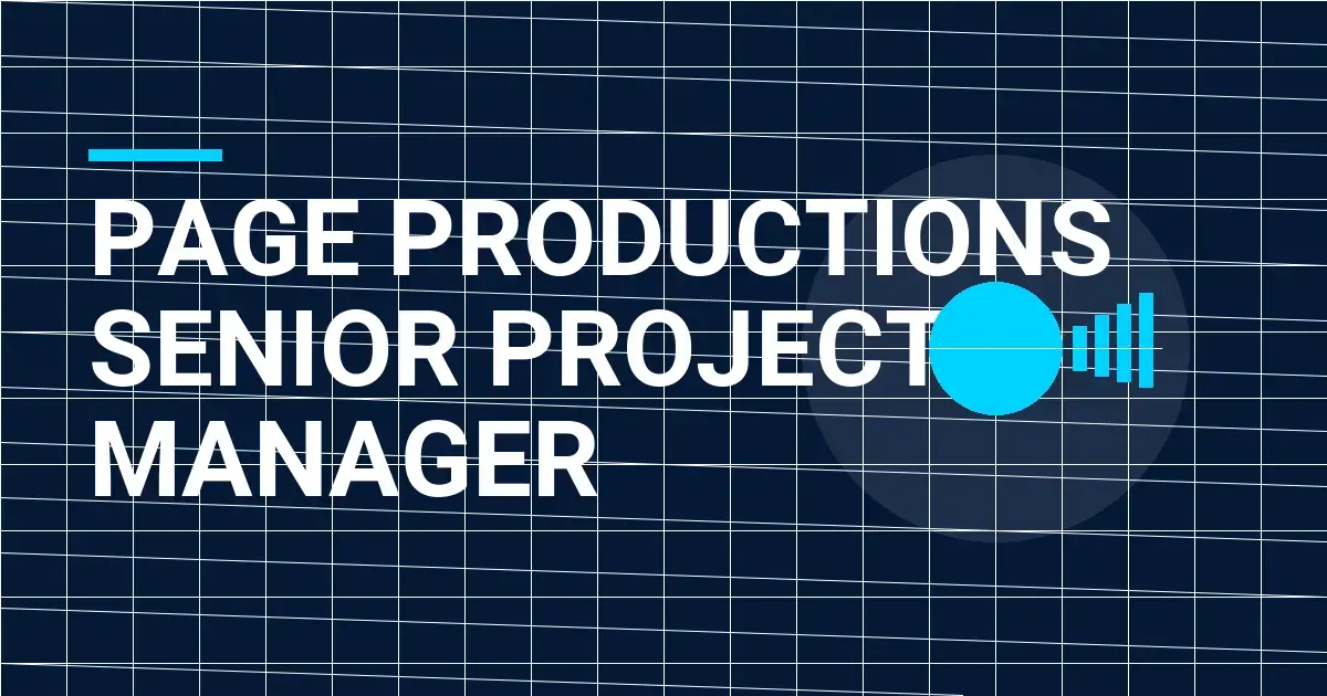 Page Productions Senior Project Manager