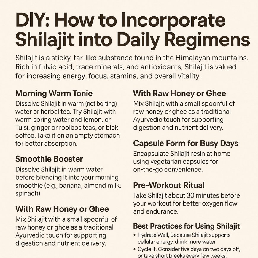 DIY: How to Incorporate Shilajit into Daily Regimens for Natural Vitality